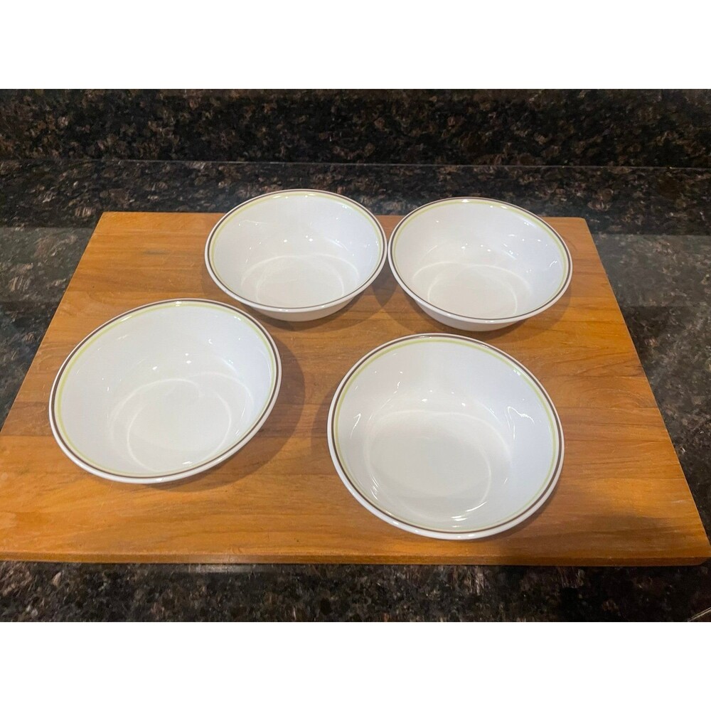 4 Corelle garden sketch, cereal, bowls